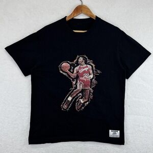 Teamus Sports Club Shirt Mens Extra Large Black Basketball Graphic Streetwear‎